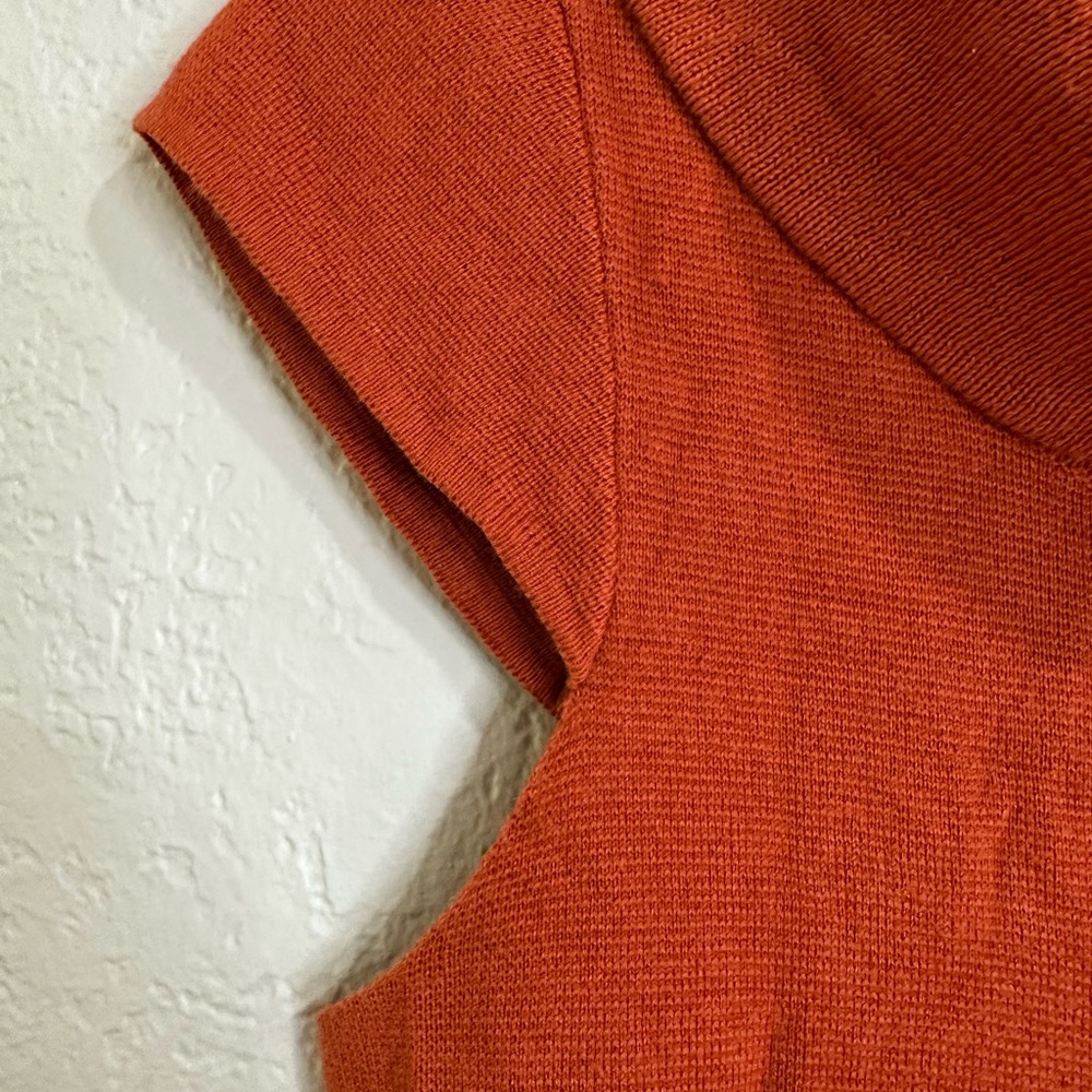 Shae Women’s Sweater Dress Cowl Neck Rust Front Pockets Size M - Picture 7 of 11